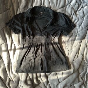 Black Short Sleeve Blouse